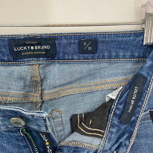 Lucky Jeans Lolita Skinny With Black Glitter Side Stripe - Picture 5 of 8